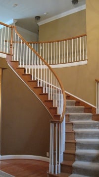 This staircase comes to life and and is ready to take the inhabitants of this home from one level to the next.