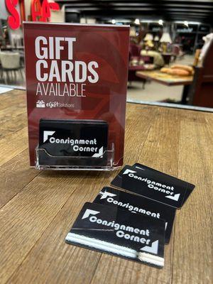 Gift cards available in any amount.