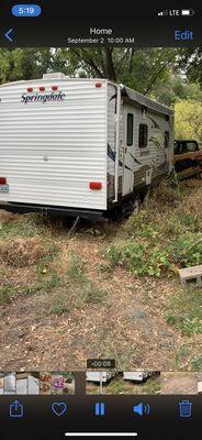 Moving the trailer. They did it quickly and without any issue.