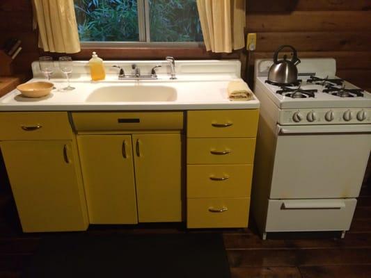 Kitchen - everything was accented with a bright touch of yellow