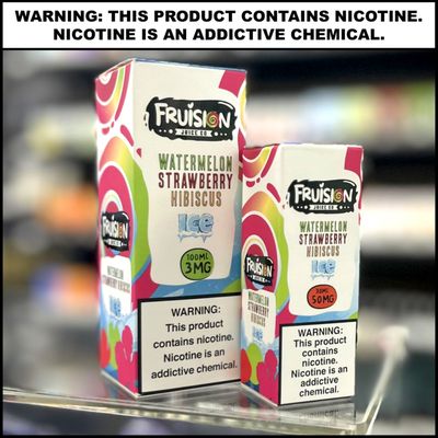 Everyone loved the Watermelon Strawberry Hibiscus from Fruision so much that we brought in the iced version! Also available in salt nic.