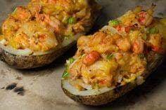 Seafood  potato  stuffed with shrimp n crab is wonderful