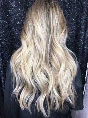 Natural blonde balayage highlights