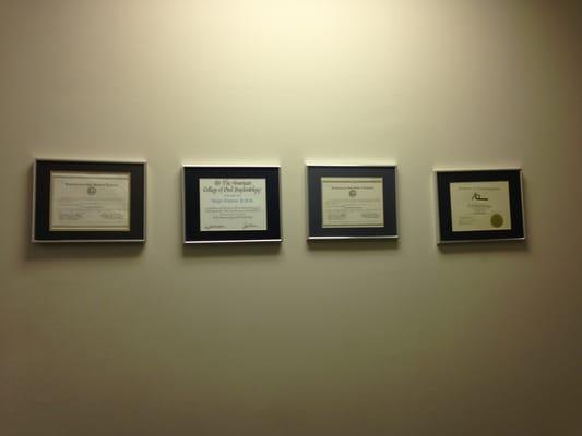 A few of our awards/certificates