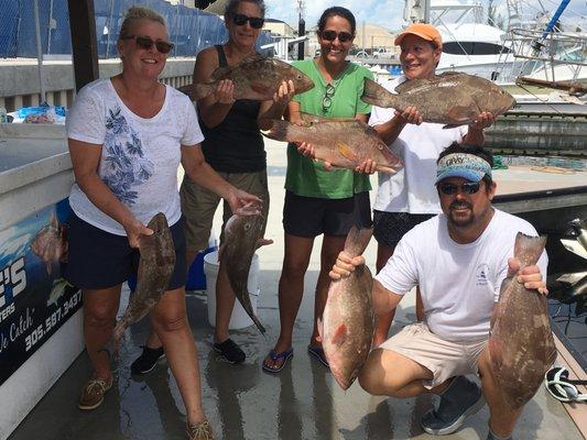 Fiona and Maggali. My all girl charter. As you can see they fish better than most men.