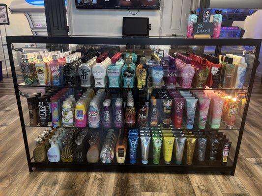 Variety of Lotions and Tingles.