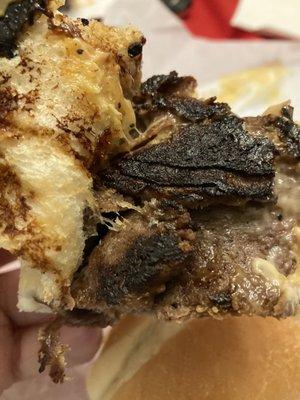 A gross excuse for a cheesesteak