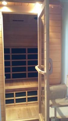 Try out the dry sauna