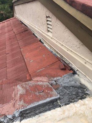 Community roof damage. Helping 26 Buildings Get roofs replaced