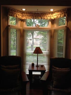 Sitting room/reading library---going for a more cozy and casual feel.