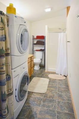 Bathroom with laundry