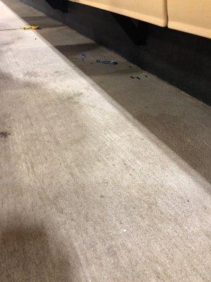 Rat poop in the stadium seating.