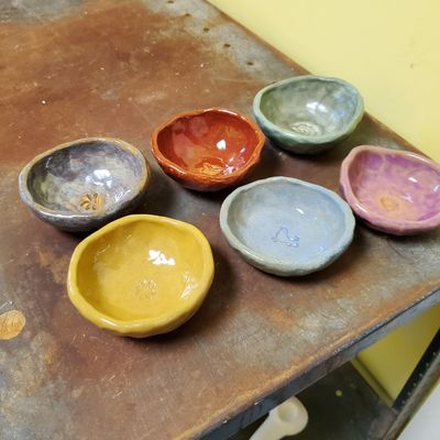 We have a Glaze Night once a month so you can make your items from Open Art Clay Night, into functional ceramic pieces.