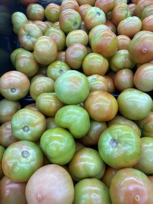 Somewhat green tomatoes