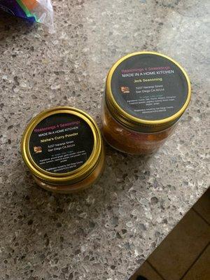 Curry powder and Jerk seasoning