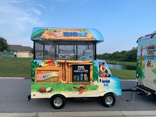 Kiosk that can fit into smaller spaces than the truck while still serving just as many as the truck!