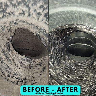 Before & After: Notice the impact of professional air duct cleaning. Breathe easier with our expert services!