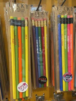 assorted themed pencil packs