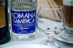 One serves Sambuca as such with 3 espresso beans.