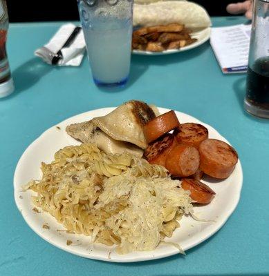 Handmade pierogis and "deconstructed" pierogis.