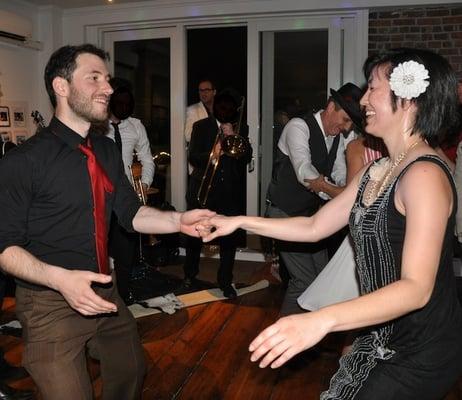 Swing dance party with a swing lesson by Brooklyn Swings