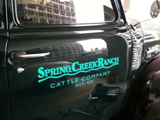 hand painted truck lettering