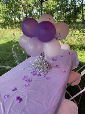 Balloon flower center pieces