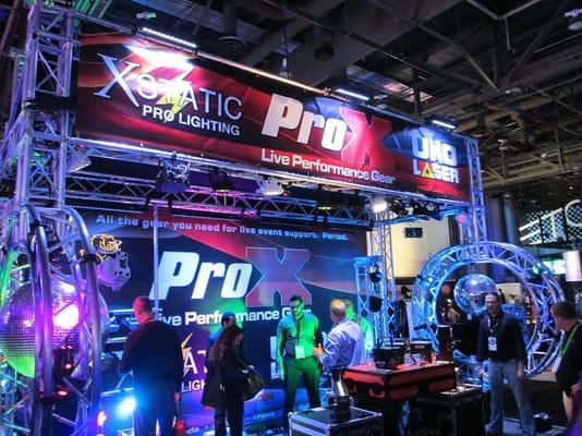 ProX Cases Truss Stands and Xstatic Pro Lighting in LDI 2004 Las Vegas Exhibition