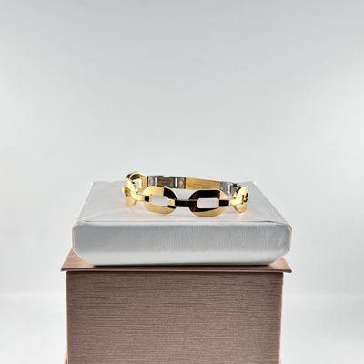 Fashionable Gold & Titanium Cuff