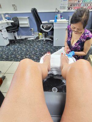 Getting my toes did!