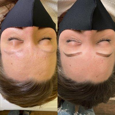 Before and After Ombré Brows