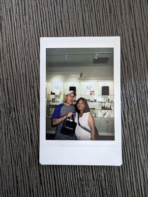 Complementary Polaroid of our visit!