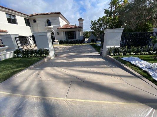 Concrete staining and sealing, as well as other concrete restoration services, are an effective way to revive & protect a home driveway.