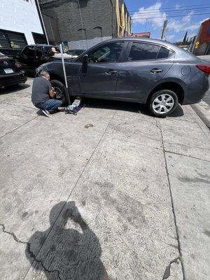 Tire change!