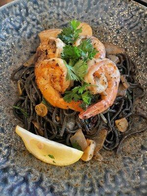 Spicy Seafood Squid Ink Pasta