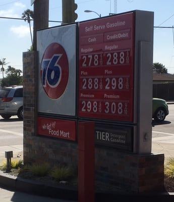 July 2016 gas prices.