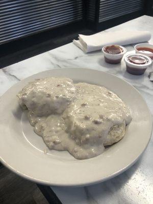 Biscuits and gravy.