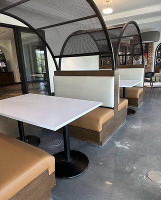 Custom-built booth seating for an Apartment Complex.