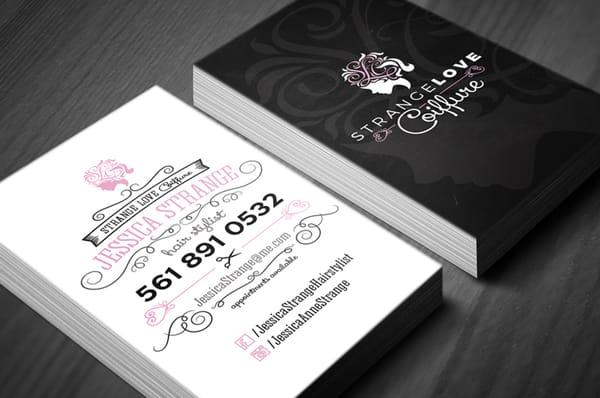 Strange Love Coiffure business card design & printing