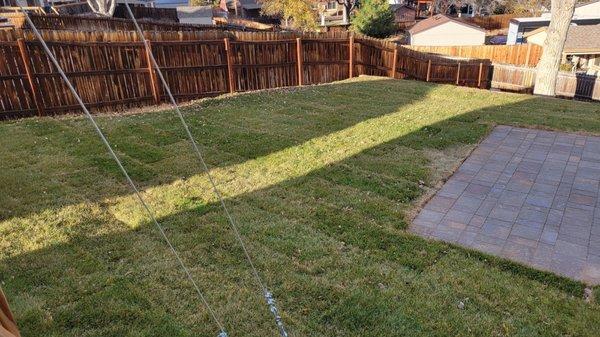 Upper terrace of backyard with floating patio