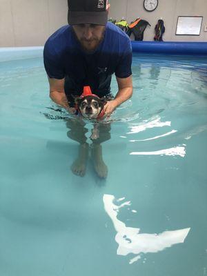 Hydrotherapy in pool