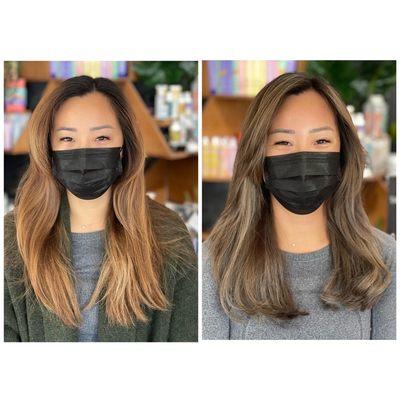 Full Highlights/Toner/haircut