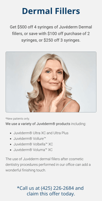 We offer Juvéderm