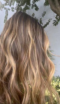 Golden balayage