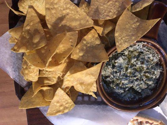 Spinach and artichoke dip -- tasty!