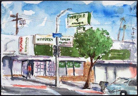 Webster's Community Pharmacy.  Art by Keni Arts