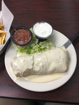 Mexcellent burrito!  Covered in heavenly goodness :):)