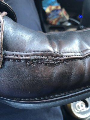 Bad shoe repair.