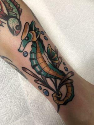 Seahorse tattoo