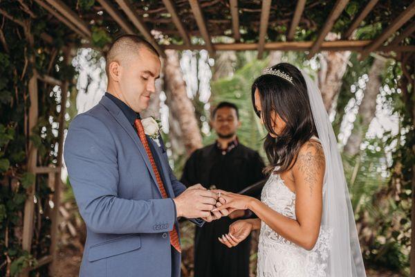 Elopment at the Marriage Hut downtown San Diego.
 Photo by Morning Owl Fine Art Photography